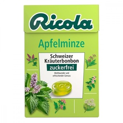 Ricola ohne Zucker Box Apfelminze Bonbons