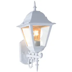 Laterne, Außenbereich, IP44, Glas klar, weiß