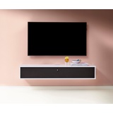 Hammel Furniture TV-Board HAMMEL FURNITURE "Mistral Fernsehschrank, Medienmöbel, Hängend" Sideboards Gr. B/H/T: 133 cm x 23 cm x 32,5 cm, glat, schwarz-weiß (weiß lackiert, schwarz stoff) TV-Lowboards