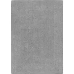 Kadima Design Handgewebter Wollteppich mit feinen Randdetails, `Mole`. Farbe: Grau, 200x290 cm