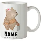 Mr. & Mrs. Panda Personalisierte Tasse Tischlerin Herz - Personalisierte Geschenke, Namen, Jubiläum, Tasse mit Namen, Danke, Kollege, Namenstasse,