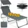HOMECALL Sonnenliege 200 x 65 x 30 cm Grau