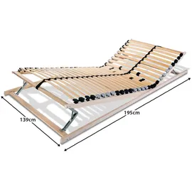 Coemo 7-Zonen Lattenrost Ergo KF Kopf- und Fußteil verstellbar 140 x 200 cm