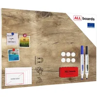 ALLboards Memoboard 90 x 60 cm Braun/Mehrfarbig