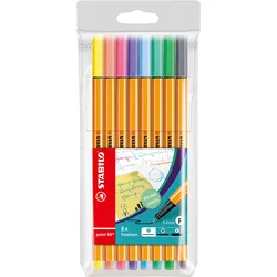 STABILO point 88 Pastel colors - Fineliner - gemischte Farben - 0.4 mm - fein (P
