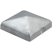 Pfostenkappe Zaunkappe Abdeckkappe Pyramide verzinkt 91 x 91 mm (1)