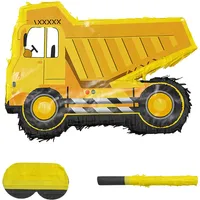 Relaxdays Piñata Baustelle HBT 30x40x8 cm mehrfarbig