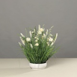 DPI künstliche Wiesenblumen in Kunststoffschale creme 50 cm