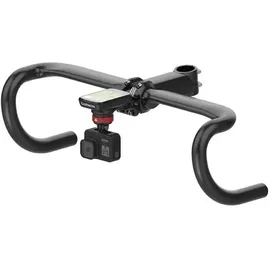KOM Cycling Fahrradcomputerhalterung für Garmin/Wahoo/GoPro - schwarz - Einheitsgröße