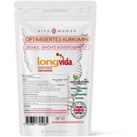 Neu: Longvida Optimisiertes Kurkumin Extrakt von Kurkuma – Klinisch nachgewiesen – 285XAUC erhöhte Bioverfügbarkeit – Vegan (60 Kapseln)