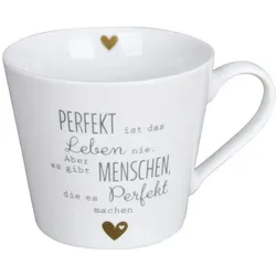 Krasilnikoff Happy Cup, Perfekt ist das Leben nie, 400 ml