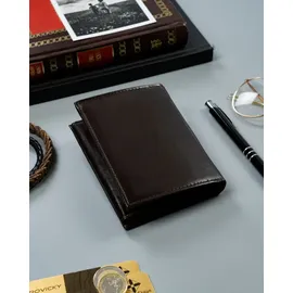 ROVICKY Vertikale Geldbörse Herren schwarz