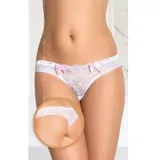 SoftLine Damen Slip mit Spitze und Schleife, Farbe: weiß, Größe: S/M