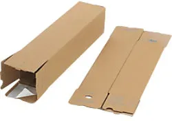 RAJA Versandhülse 430 (L) x 105 (Ø) mm Verschlusslasche Braun 10 Stück