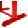 Eberth Hydraulikpresse 12T mit Manometer, 6-fach verstellbar, Arbeitshöhe 910 mm, Arbeitsbreite 513 mm, Gesamthöhe 1610 mm, 2 Auflagebacken, rot