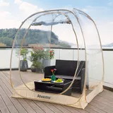 Alvantor Pop-Up-Bubble-Zelt, Instant Iglu-Zelt für 2 bis 3 Personen, Sichtschutzhaus für Terrasse, großer übergroßer Wetterschutz, Kälteschutz Campingzelt, 1,8 x 1,8 m, Beige