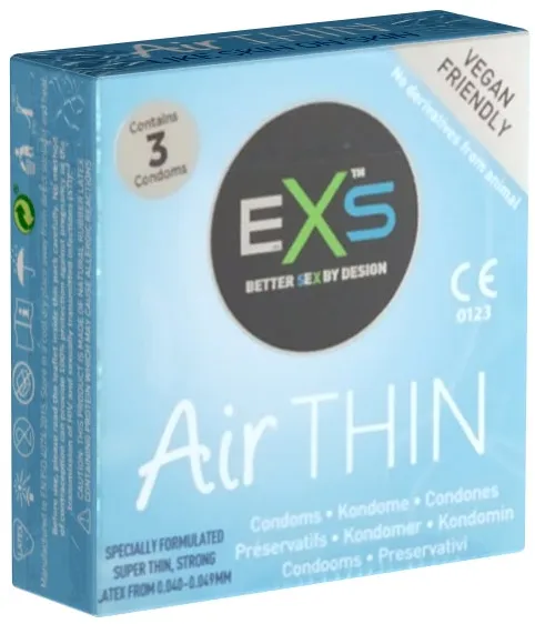«Air Thin» extradünne Kondome für ein Gefühl wie ohne Kondom (3 Kondome)