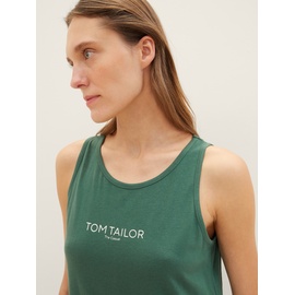TOM TAILOR Damen Nachthemd mit Logo-Print, bunt, Uni, Gr. S/36