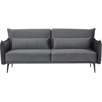 SalesFever 3-Sitzer Sofa Samt Grau
