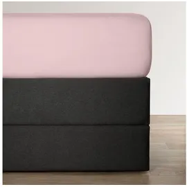BettwarenShop Spannbettlaken Jersey-Elasthan 140 x 200 - 160 x 220 cm altrose/pink