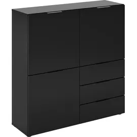 FMD Kommode Dark 99,1 x 101,2 x 31,5 cm Schwarz