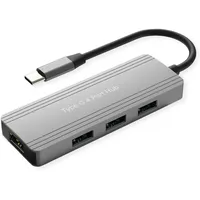 Value USB 3.2 Gen 1 Hub, 4fach, USB-C Anschlusskabel