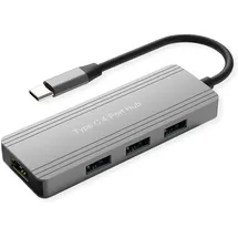 Value USB 3.2 Gen 1 Hub, 4fach, USB-C Anschlusskabel