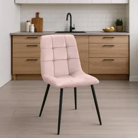 CLP Esszimmerstuhl Antibes Samt rosa