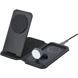 Urban Armor Gear UAG 3in1 Travel Charger (25 W), Wireless Charger, Schwarz, Grau