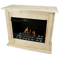 Kaminbau Mierzwa Echtfeuer-Dekokamin Emily (Deluxe, Brenngel & Bio-Ethanol Kamin inkl. regulierbarer Brenner & Zubehör), Farbwahl, Gelkamin, Ethanolkamin, Kaminofen, Bodenkamin beige