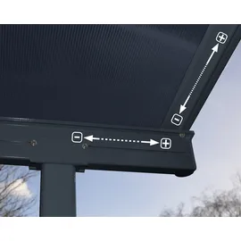 CANOPIA Terrassenüberdachung Capri 295 x 739 cm grau