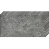 DECCART Wand-Paneele in Betonoptik - Deckenpaneele - Wandverkleidung Deckenverkleidung mit Beton-Imitat - Wandplatten in Grau aus Polystyrol - 100x50 cm - Dunkelgrau - 7014 XL - 1 Stück (0,5 m2)