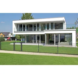 GAH Alberts Alberts Doppelstabmattenzaun-Grundset, Länge 10 m, zum Einbetonieren