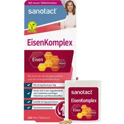Sanotact Eisen Komplex mit B2 Kupfer & Folsäure 100 ST