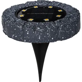 Star Trading Solarleuchte Kunststoff Ø 11 cm 2er Set schwarz