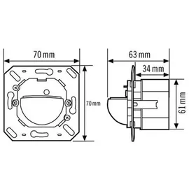 ESYLUX Wandpräsenzmelder 180 Grad PD 180i/R