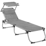 CampFeuer Sonnenliege Grau Meliert