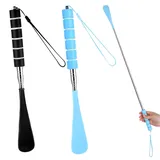 Ymapinc 2 Stück Schuhlöffel Ausziehbare mit Schwammgriff Edelstahl Schuhanzieher Lang für Erwachsene, Senioren und Schwangere(21 cm–71 cm) - 11,42 x 1,34 Zoll
