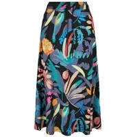 URBAN CLASSICS Midirock Damen Floral Schwarzfruity S