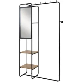 Finori Kompaktgarderobe 100x185x37 schwarz
