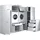 laundreezy Mehrzweckschrank-Set 253 x 200 x 68 cm Weiß