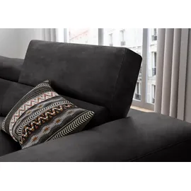 W.Schillig Eckcouch Mikrofaser 3-Sitzer Grau