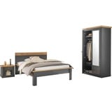 Home Affaire Schlafzimmer-Set »Westminster«, beinhaltet 1 Bett, Kleiderschrank 2-türig und 1 Nachtkommode grau