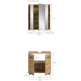 xonox.home Badkombination Ice 60 x 185 x 30 cm Braun