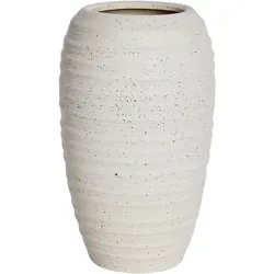 Blumenvase Urne LENOK Steinzeug 36 cm Cremeweiß