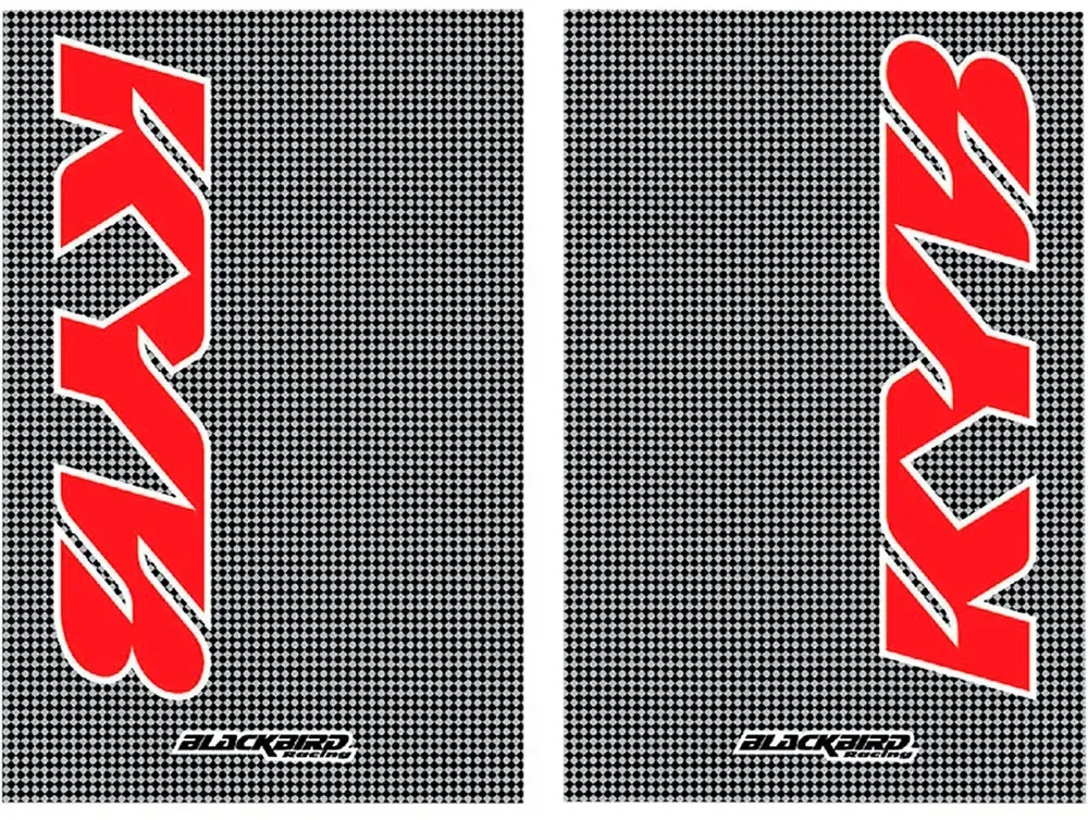 Blackbird Racing Fork Kyb Aufkleber - Red / White - One Size