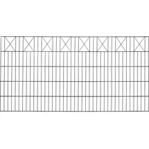 Floraworld Doppelstab-Mattenzaun Comfort 100 x 200 cm anthrazit X