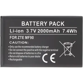 AccuCell Akku passend für ZTE MF90, Li-Ion, 3,7V, 2000mAh, 7,4Wh