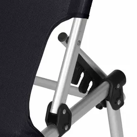 Siena Garden Dreibeinliege XXL 209 x 69,5 x 86 cm schwarz klappbar