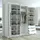 A&J MöbelLand Drehtürenschrank VIVO 200 x 215 x 59,5 cm Braun/Graphit